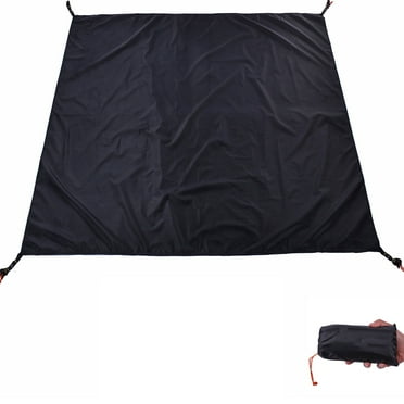 Tesleader Ultralight Tent Footprint, Waterproof Camping Tarp, Ground Sheet Mat for Hiking, Black, 87''*92''