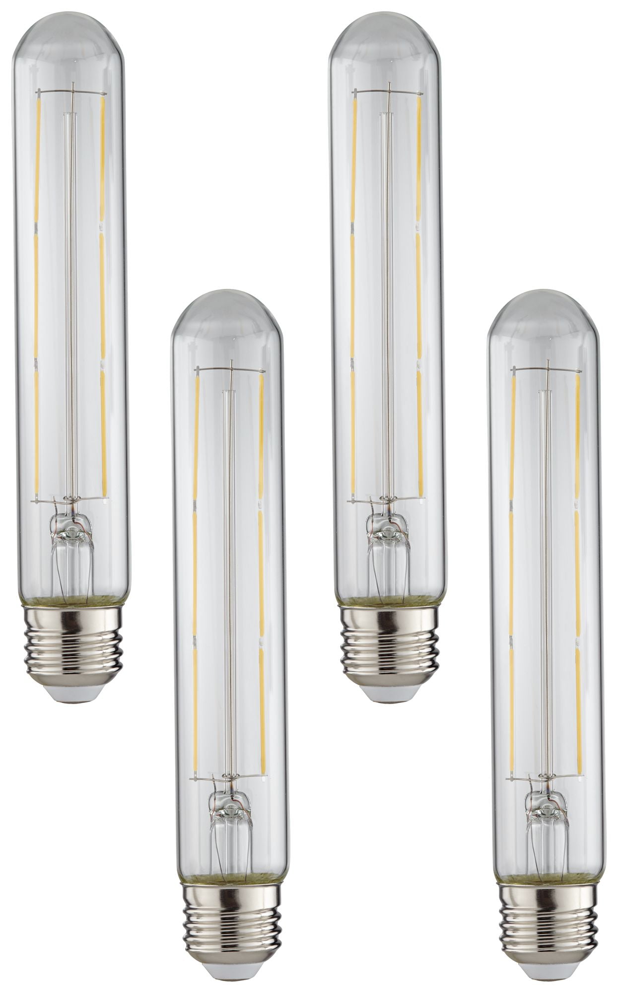 Clear Dimmable LED Short Tubular Bulbs 4-Pack