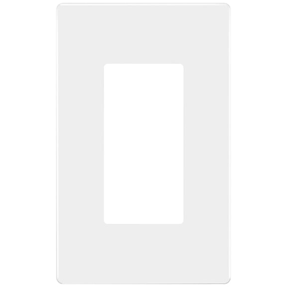 Tesler White 1 Gang Screwless Faceplate