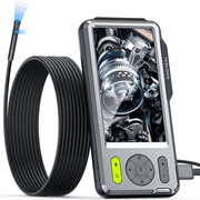 Teslong Endoscope with Light, Dual Lens Borescope 5 HD Snake Inspection Camera Automotive Fiber Camera for Sewer Duct Plumbing Pipe 16.5ft