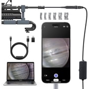 Teslong NTG100-C USB Borescope Camera 45in Flexible Probe Fits .20 Caliber & Larger Compatible with iPhone 15/16 & USB-C Android Devices