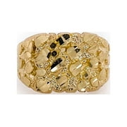 Tesori & Co Rectangle, Fashion Ring, 10K Yellow Gold, 0.65"