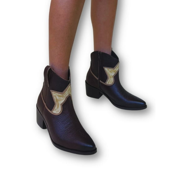 Tessa Star Western Boot Brown