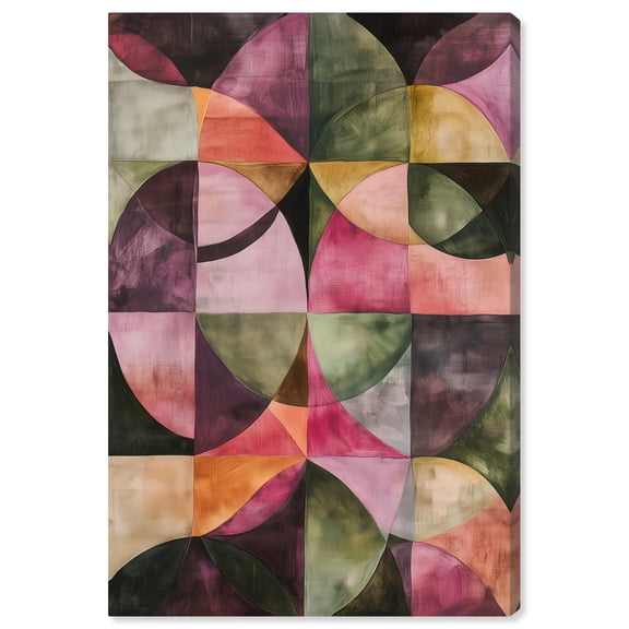 Tessellated Arcs Canvas Colorful Abstracts by Art Remedy, Gallery Wrapped, 10 x 15