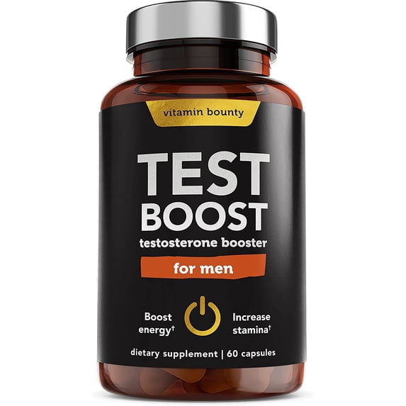 Test Boost Max Testosterone Booster for Men - Male Vitamin & Supplement - Support Energy, Drive, Performance - Premium Formula with Tribulus Terrestris & Fenugreek - Vitamin Bounty