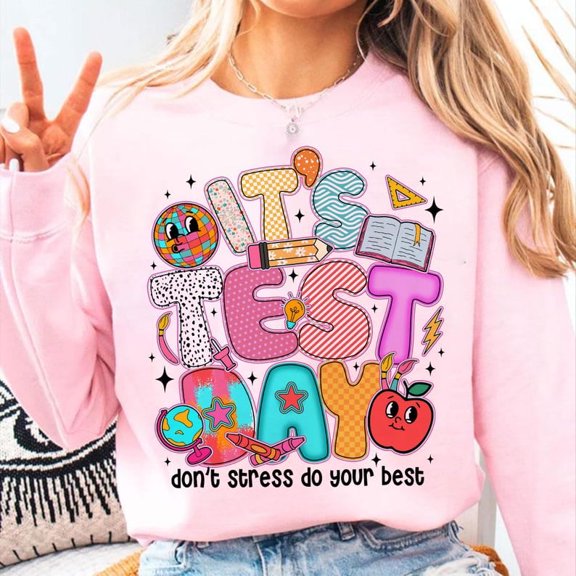 It's Test Day Do Your Best Sweatshirt, Preppy Test Day Sweatshirt, Testing Day Sweatshirt, State Testing Sweatshirt, Testing Coordinator Sweatshirt, Summer Break Sweatshirt