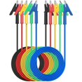 thumbnail image 1 of Test Lead 5pcs Test Lead Insulated Alligator Clips 15A Test Cable with Insulating Clips Flexible Copper Test Cable for Electrical Testing 5 Colors 3.3ft/1m, 1 of 3