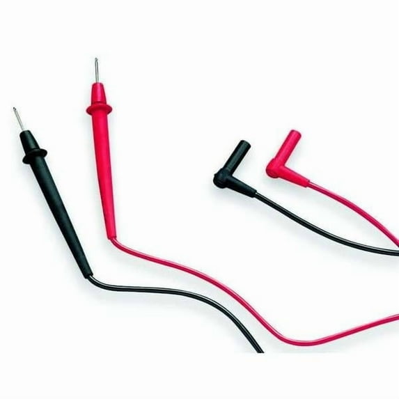 Test Leads, 4 ft. Length, CAT III 1000V, CAT IV 600V, Right Angle Shrouded Banana Plugs, Mfr: TL75-A