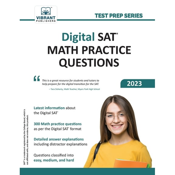 Test Prep Digital SAT Math Practice Questions, (Paperback)