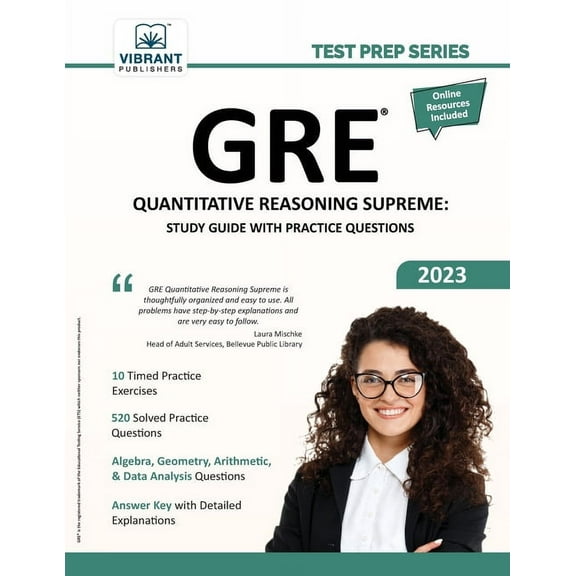 Test Prep GRE Quantitative Reasoning Supreme: Study Guide with Practice Questions, (Paperback)