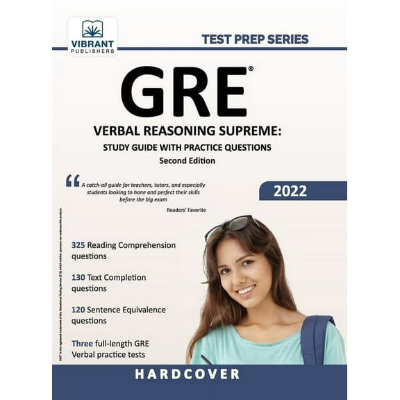 Test Prep GRE Verbal Reasoning Supreme: Study Guide with Practice Questions, (Hardcover)
