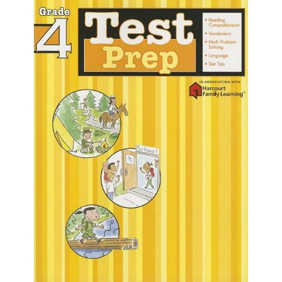 Pre-Owned Flash Kids Harcourt Family Learning Test Prep: Grade 4 (Flash Kids Harcourt Family Learning), (Paperback)