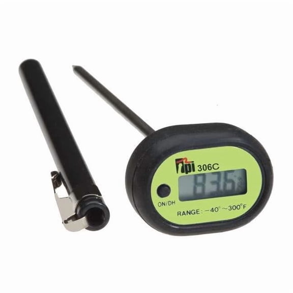 5" Stem Digital Pocket Thermometer, -58 Degrees to 300 Degrees F 306C