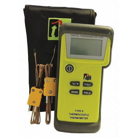 Test Products International Dual Temperature Thermometer,Type K 343C1