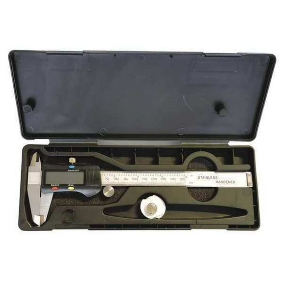 Test Products Intl Caliper Fractional Elec Digital,0-6" 3C350