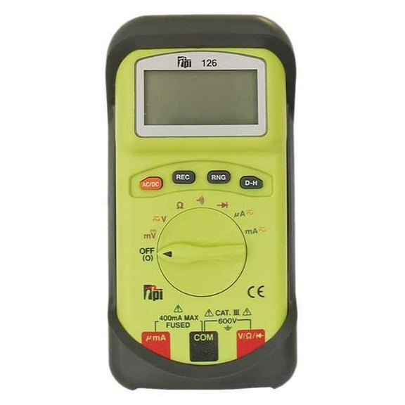 Test Products Intl Digital Multimeter,600V,400mA,40 megohm 126