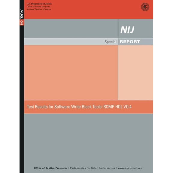 Test Results for Software Write Block Tools : Rcmp Hdl Vo.4