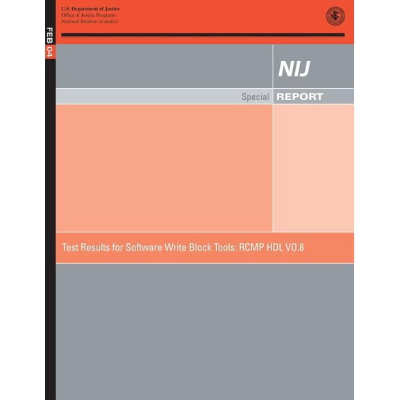 Test Results for Software Write Block Tools: Rcmp Hdl Vo.8