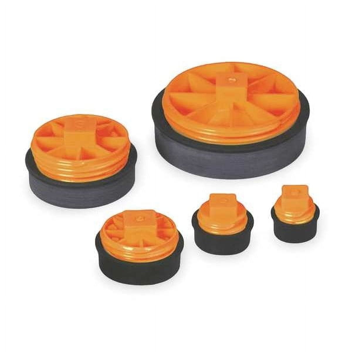 Orange and Black Plastic DWV Test Plug Set