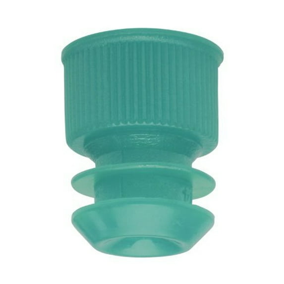 Test Tube Cap, Flange Type, 16mm, Green, Karter Scientific 208I2 (Pack 1000)