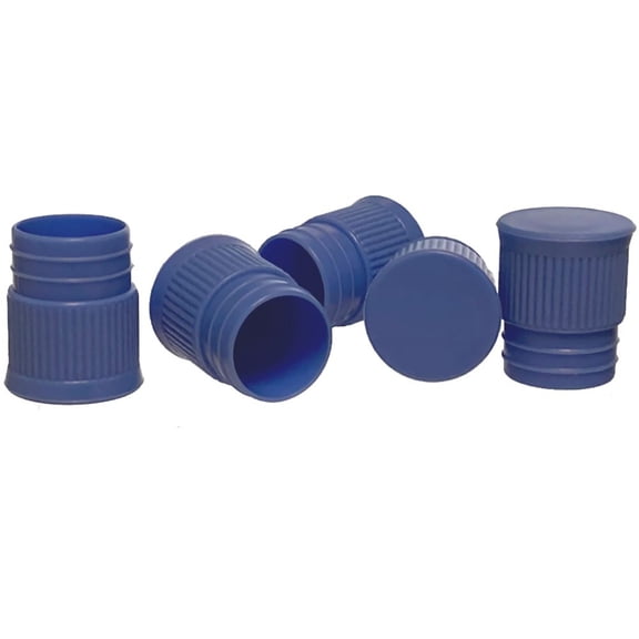 Test Tube Cap, Hollow Bottom Type, 16mm, Blue, Karter Scientific 93A14 (Case 1000)