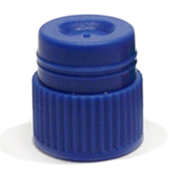 Test Tube Cap, Hollow Top Type, 16mm, Blue, Karter Scientific 94A14 (Pack 1000)