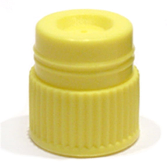 Test Tube Cap, Hollow Top Type, 16mm, Yellow, Karter Scientific 94A6 (Pack 1000)