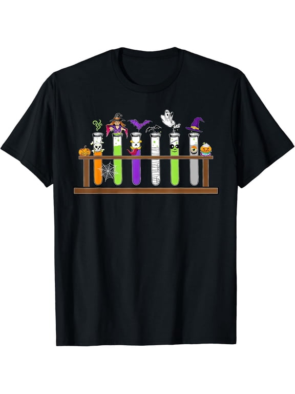 Test Tube Chemistry Nerd Science Teacher Spooky Halloween T-Shirt