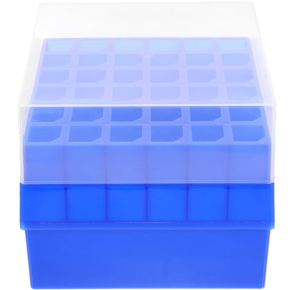 NIAIZEK Blue Plastic Test Tubes Box for Laboratory Storage Reusable Centrifuge Tube Holder Organizer