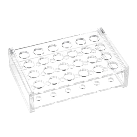 Test Tube Rack Acrylic, 24 Holes 11mm Diameter for 1.5ml,2ml Clear 2Pcs