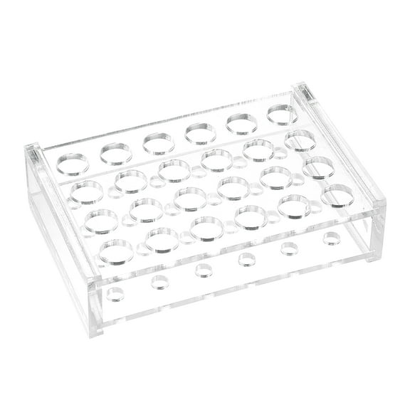 Test Tube Rack Acrylic, 24 Holes 11mm Diameter for 1.5ml,2ml Clear 2Pcs