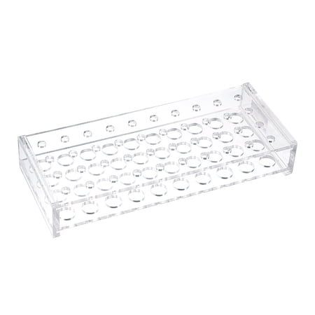 Test Tube Rack Acrylic, 40-Well Clear for 0.2ml,10ml 2Pcs
