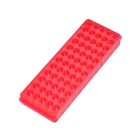 Test Tube Rack Double Panel 60 Hole for 0.5ml/1.5ml/2ml Centrifuge Tube Freezing Tube Holder Red 3Pcs