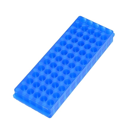 Test Tube Rack Double Panel 60 Well for 0.5ml/1.5ml/2ml Centrifuge Tube Holder Blue 2Pcs