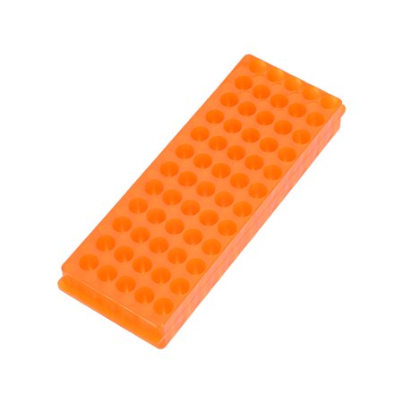 Test Tube Rack Double Panel 60 Well for 0.5ml/1.5ml/2ml Centrifuge Tube Holder Orange 2Pcs