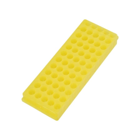 Test Tube Rack Double Panel 60 Well for 0.5ml/1.5ml/2ml Centrifuge Tube Holder Yellow 2Pcs