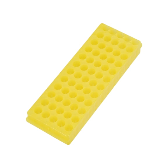 Test Tube Rack Double Panel 60 Well for 0.5ml/1.5ml/2ml Centrifuge Tube Holder Yellow 2Pcs