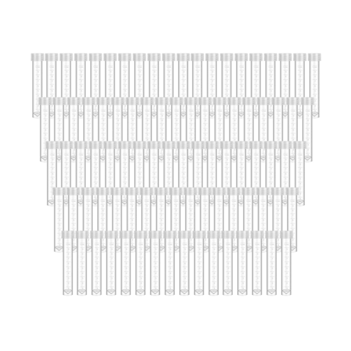 Test Tubes with Lids Vial Seal Cap Container Small Storage Tubes
