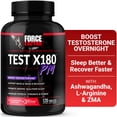 thumbnail image 1 of Force Factor Test X180 PM, Testosterone Booster with ZMA, Build Muscle, Strength & Power, Support Sleep & Recovery, 120 Tablets, 1 of 10