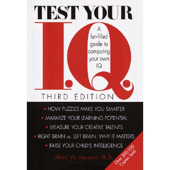 Pre-Owned Test Your I.Q.: A Fun-Filled Guide to Computing Your Own IQ, by Alfred W. Munzert, (Hardcover), Textbooks, English