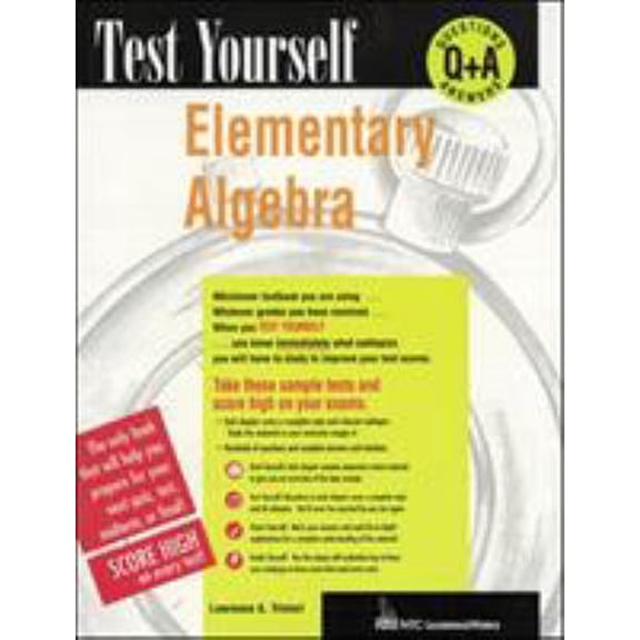 Pre-Owned Test Yourself: Elementary Algebra (Paperback) 0844223565 9780844223568
