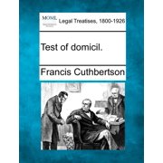 Test of Domicil. Paperback