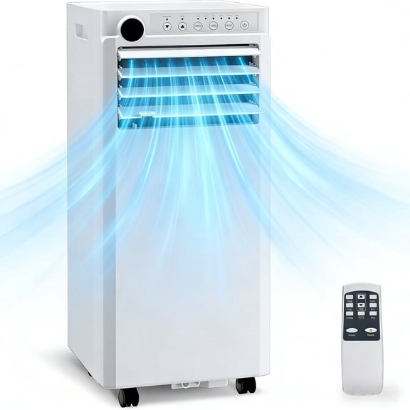 CazToi 8000 BTU Portable Air Conditioner, 350 CFM Fast Cooling Air Cooler for Rooms up to 300 Sq.Ft with Remote Control, 51dB Ultra-Quiet