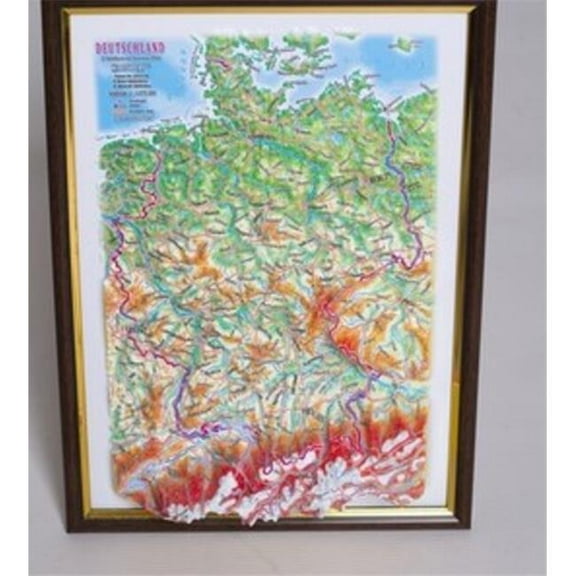 TestPlay 3171 9 x 12 in. Germany Raised Relief Map, Unframed - Gift Size