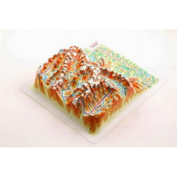 TestPlay 3277 Colorado Raised Relief Map, Rubberized Foam Backing Plus Magnet - Souvenir Size
