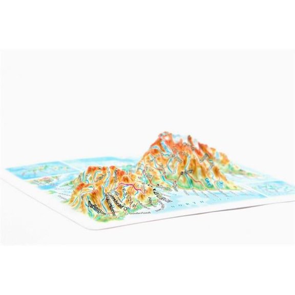 TestPlay 3444 United Kingdom Raised Relief Map, Rubberized Foam Backing - Souvenir Size