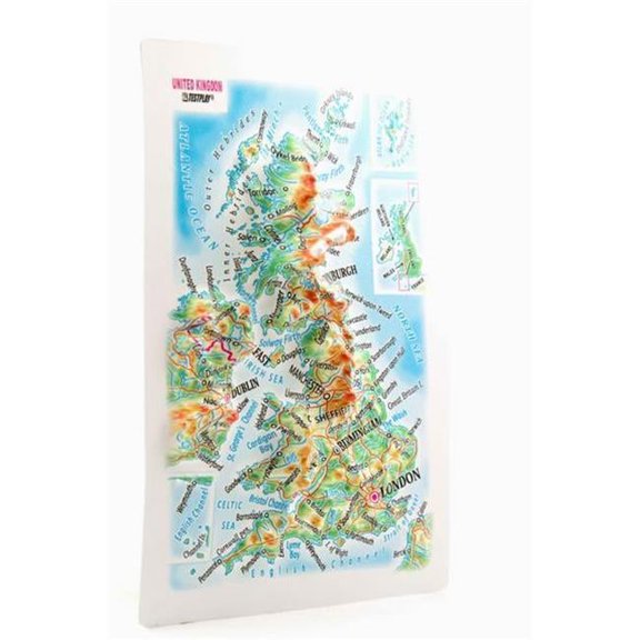 TestPlay 3445 United Kingdom Raised Relief Map, Unframed - Souvenir Size