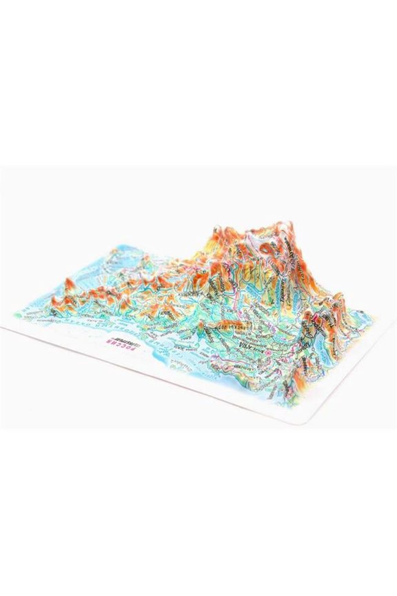 3455 Russia Raised Relief Map, Rubberized Foam Backing Plus Magnet - Souvenir Size