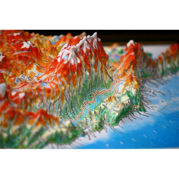 TestPlay 9 x 12 in. California Raised Relief Map, Unframed - Gift Size