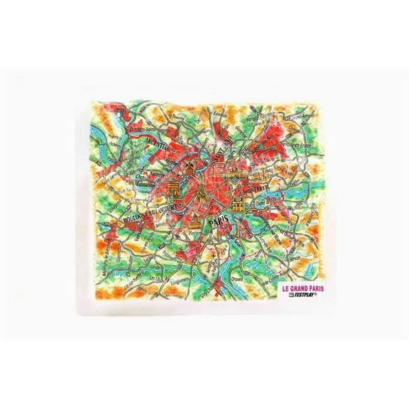 TestPlay Paris Raised Relief Map, Unframed - Souvenir Size